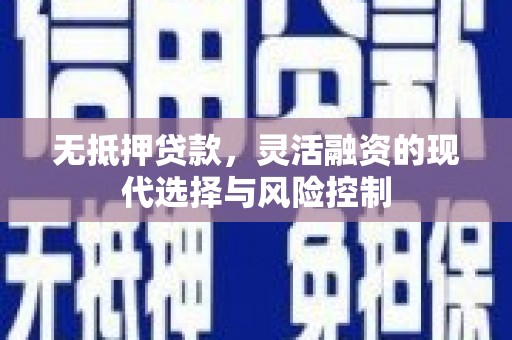 桓台无抵押贷款，灵活融资的现代选择与风险控制