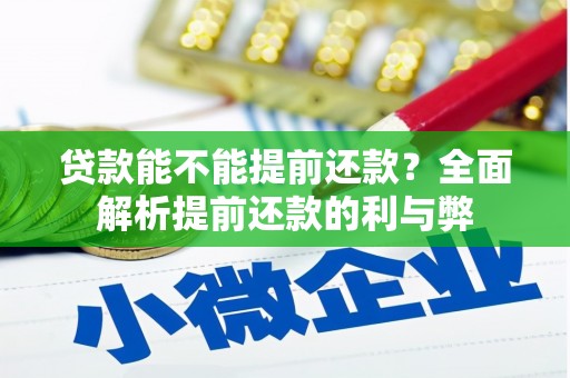 桓台贷款能不能提前还款？全面解析提前还款的利与弊