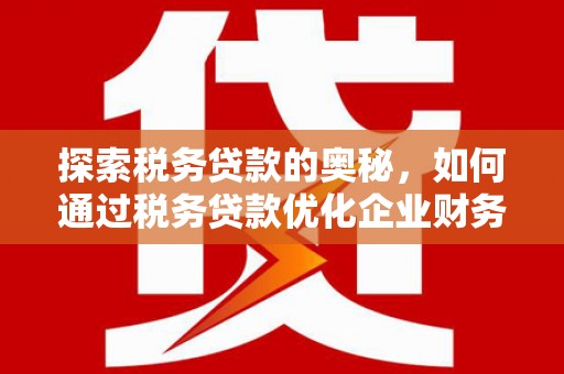 桓台探索税务贷款的奥秘，如何通过税务贷款优化企业财务