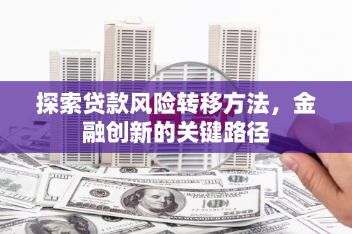桓台探索贷款风险转移方法，金融创新的关键路径