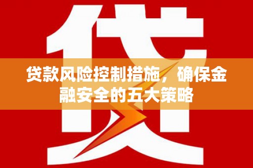 桓台贷款风险控制措施，确保金融安全的五大策略
