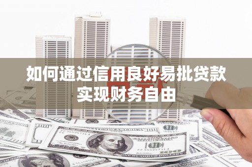 桓台如何通过信用良好易批贷款实现财务自由