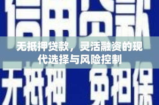 桓台无抵押贷款，灵活融资的现代选择与风险控制