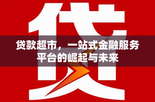 桓台贷款超市，一站式金融服务平台的崛起与未来