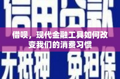桓台借呗，现代金融工具如何改变我们的消费习惯