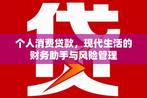 桓台个人消费贷款，现代生活的财务助手与风险管理