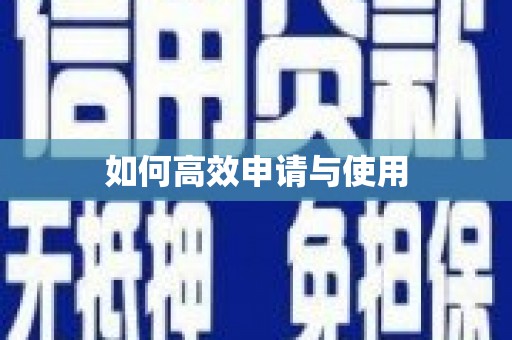 桓台如何高效申请与使用